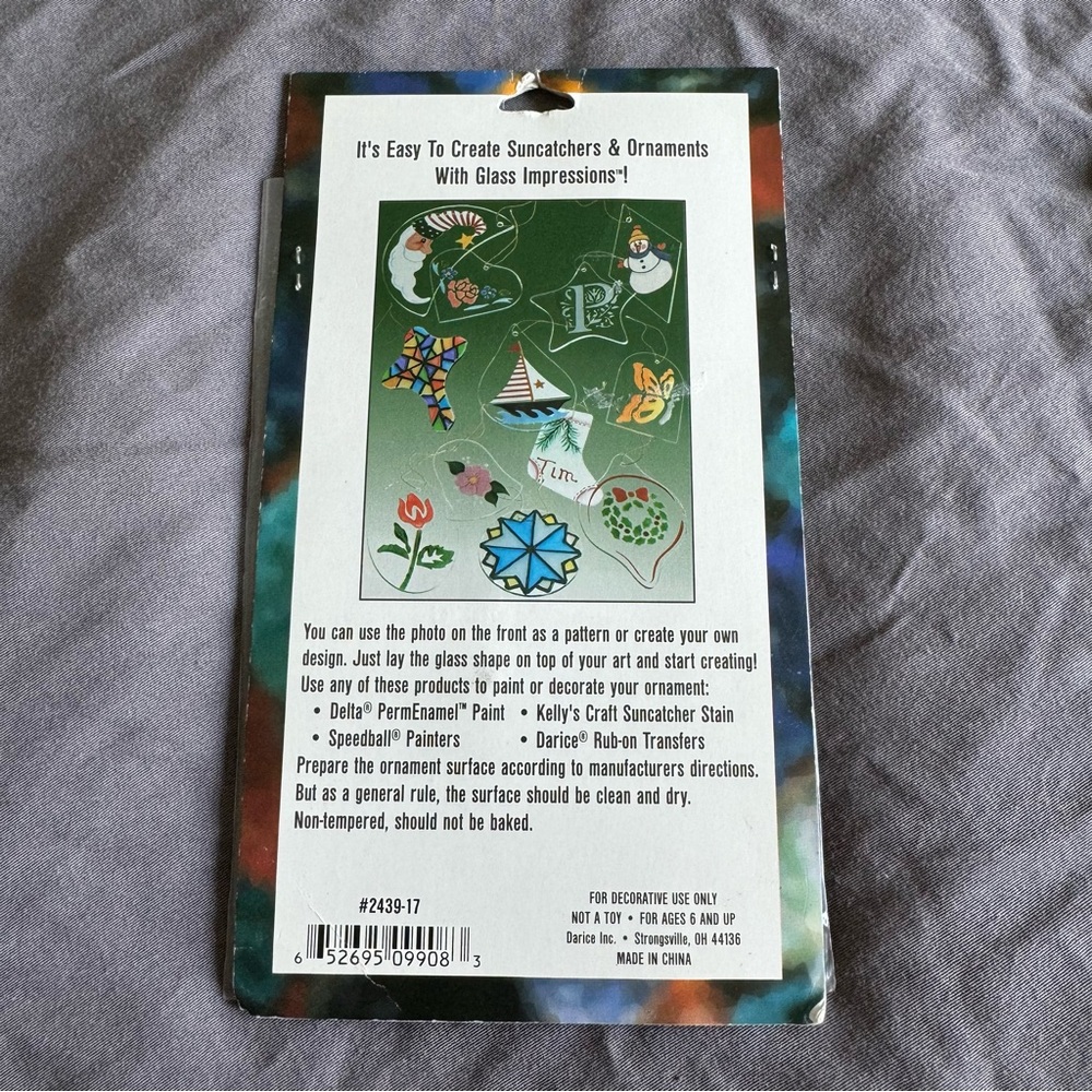 Two Sets of Darice Glass Impressions Sun Catcher or Ornament Kit Crafts Art - Picture 6 of 8